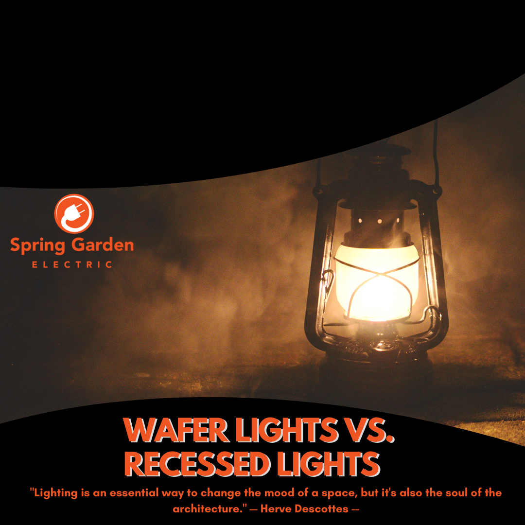 Wafer Lights vs. Recessed Lights